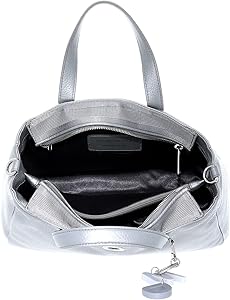 Mandarina Duck Women's Mellow Lux Tracolla, Silver, 12x23.5x33