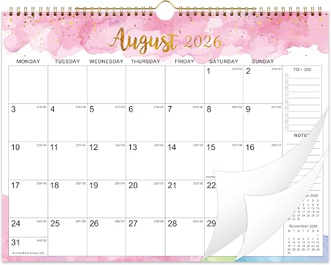 Calendar 2026-2027 - 2026-2027 Wall Calendar, 15" x 11.5" | JUL. 2026 - DEC. 2027, 18-Month Calendar with Twin-Wire Binding, Large Blocks, Holidays, Perfect Organizer