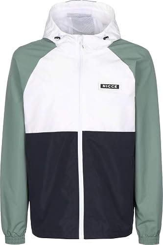 Nicce Ashton Jacket | White/Deep Navy 