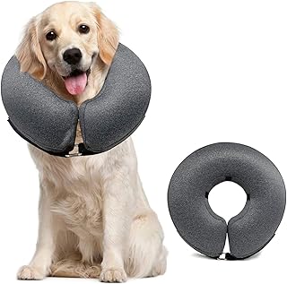 Pet Inflatable Collar for After Surgery,Soft Protective Recovery Collar Large Dog Cone for Dogs to Prevent from Touching Stitches, Wounds and Rashes