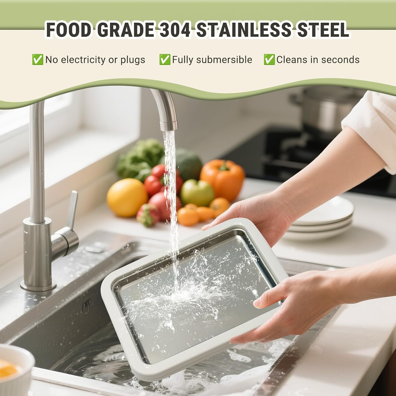 Rolled Ice Cream Maker with Lid and 2 Spatulas, At-Home DIY Instant Rolled Ice Cream Tray for Soft Serve, Slushies, Frozen Yogurt, Sashimi Plate, for Fun Family Activities, DIY Parent-Child Time