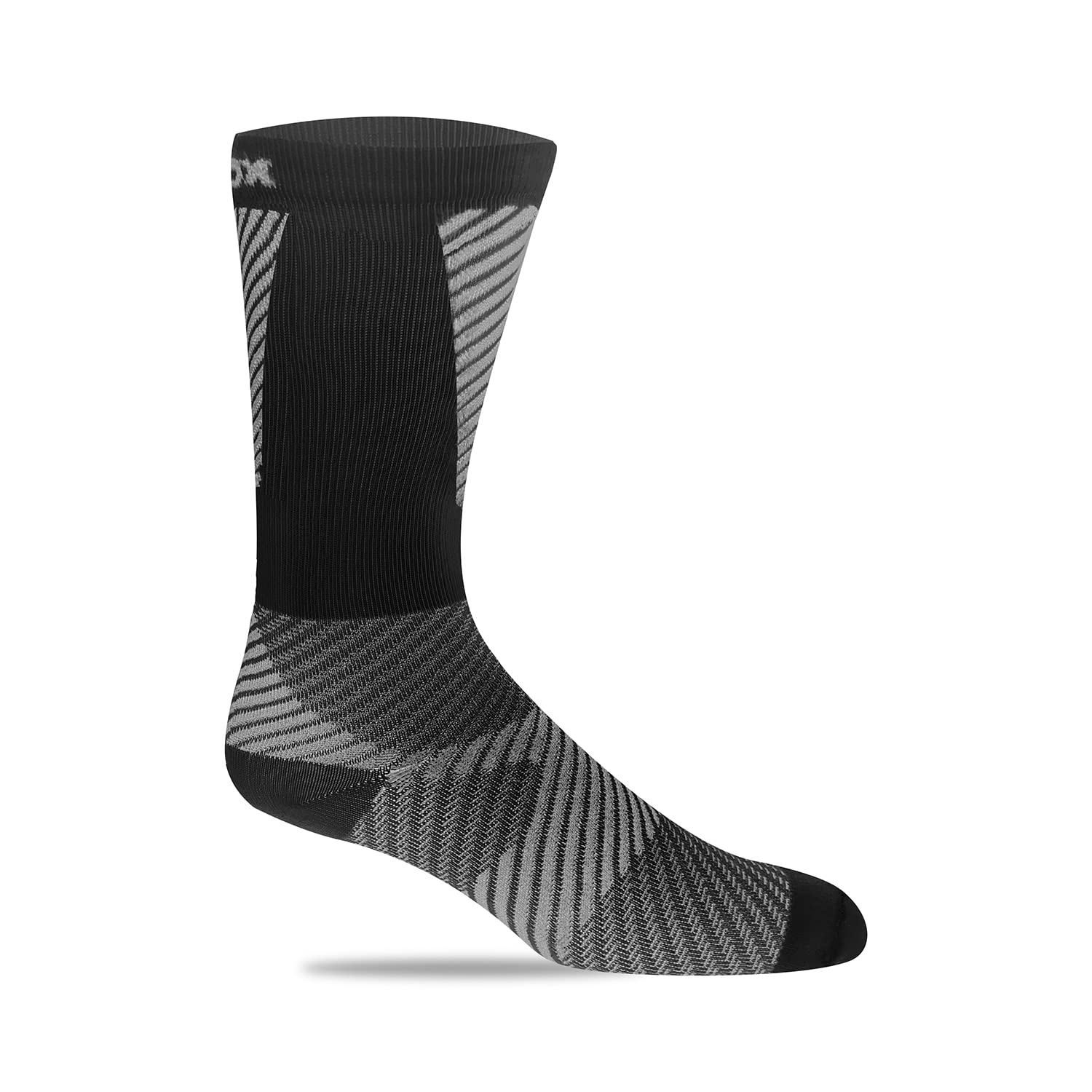 Jox SoxMen's Alpha Pro Crew (Men's Shoe Size 7 to 12, Men's Alpha Pro Crew Black/Grey)