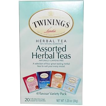 TWININGS TEA, TEA,HERBAL,ASSORTED 20 BAG