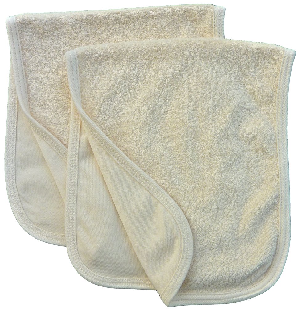 100% Unbleached Organic Cotton Baby Burp Cloths Reusable/Washable