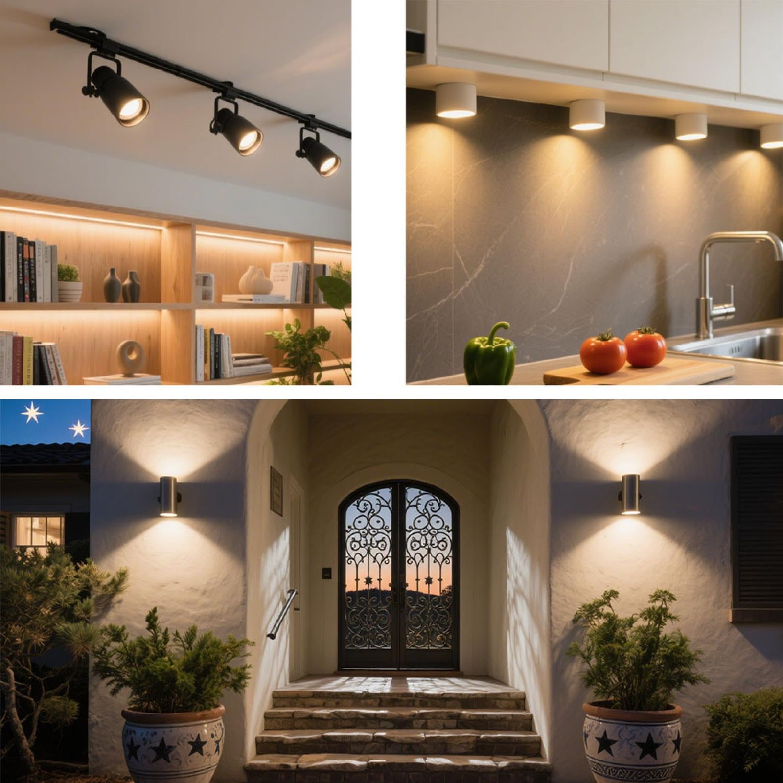 Bombillas halógenas MR16 50 vatios y 24 voltios MR16 24V 20W GU5.3 Bi Pin Spotlight Lámpara Reflectora 2700K Blanco cálido regulable 6PCS 50W