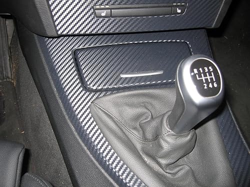 Miniatura 2 de Diyahrollo de película tipo calcomanía de vinilo de fibra de carbono en 3D con diseño de sarga