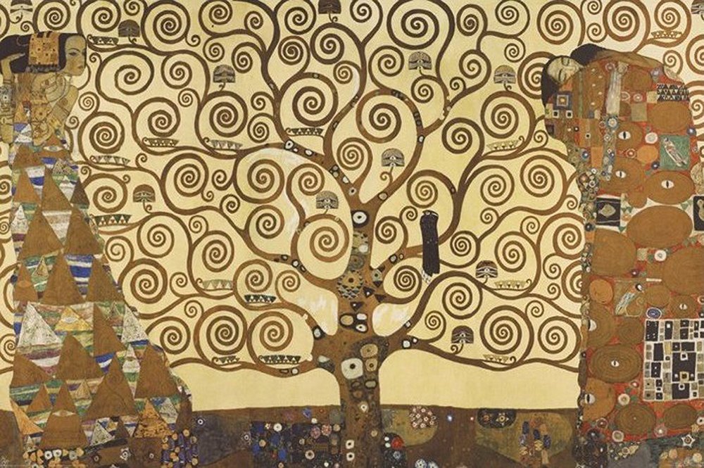 Gustav Klimt L'Arbre de Vie grand tableau salon pour déco moderne