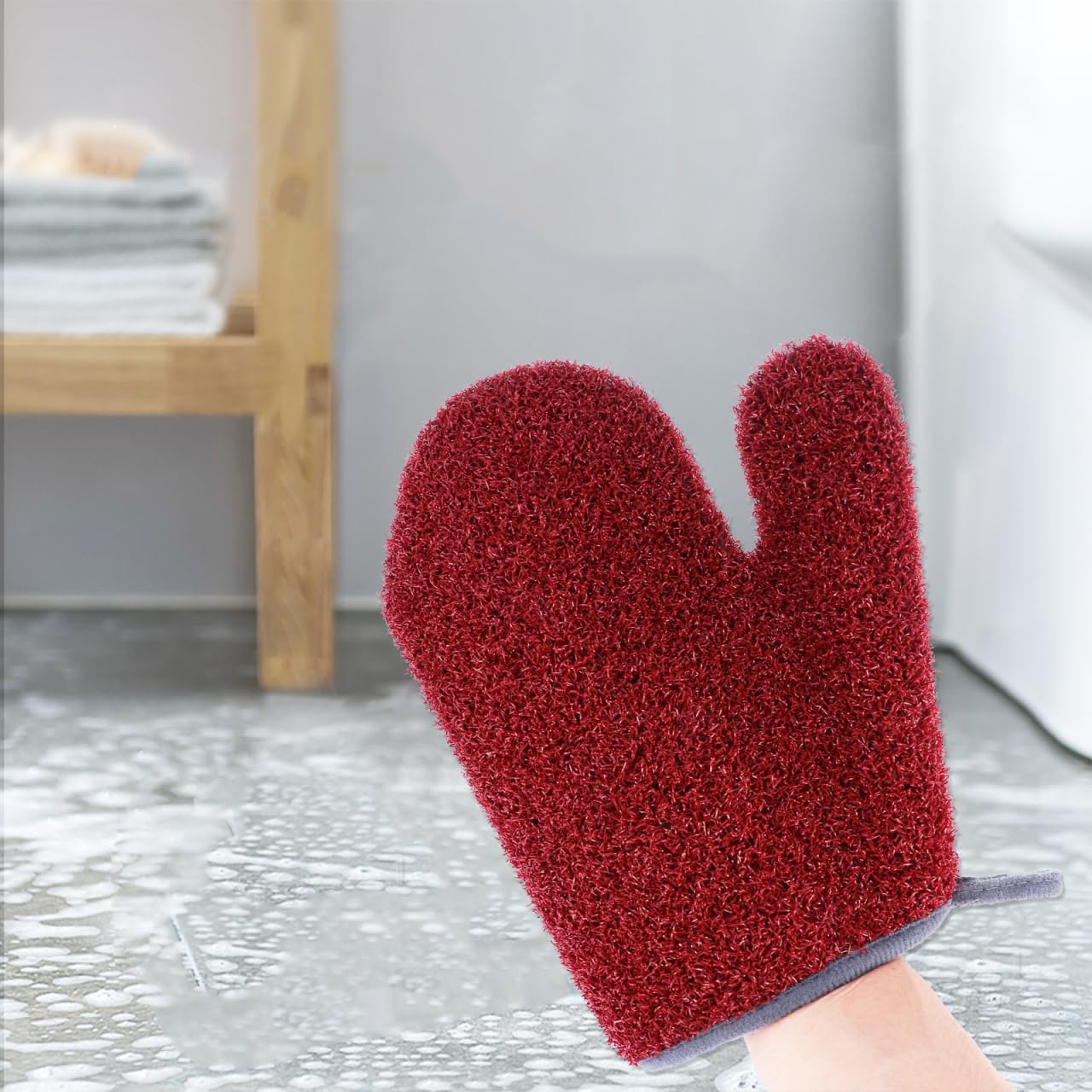 DOITOOL Pool Cleaning Gloves for Swimming Pool Hot Tub Spa Silicone Scrubbing Mitt for Efficient Dirt and Stain Removal Durable Glove for Outdoor and Indoor Use