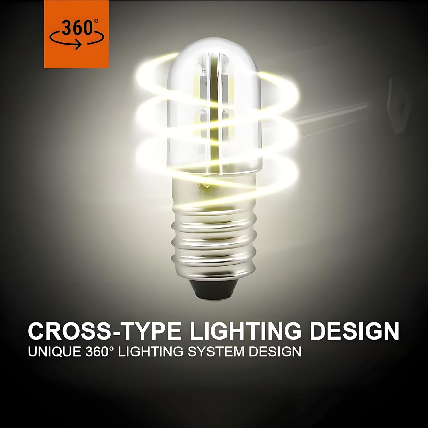 E10 LED Light Bulb,5 PCS 120V Warm White Lamp 1W 100LM 3000K,Miniature Screw Replacement Bulbs (Warm White, 120V)