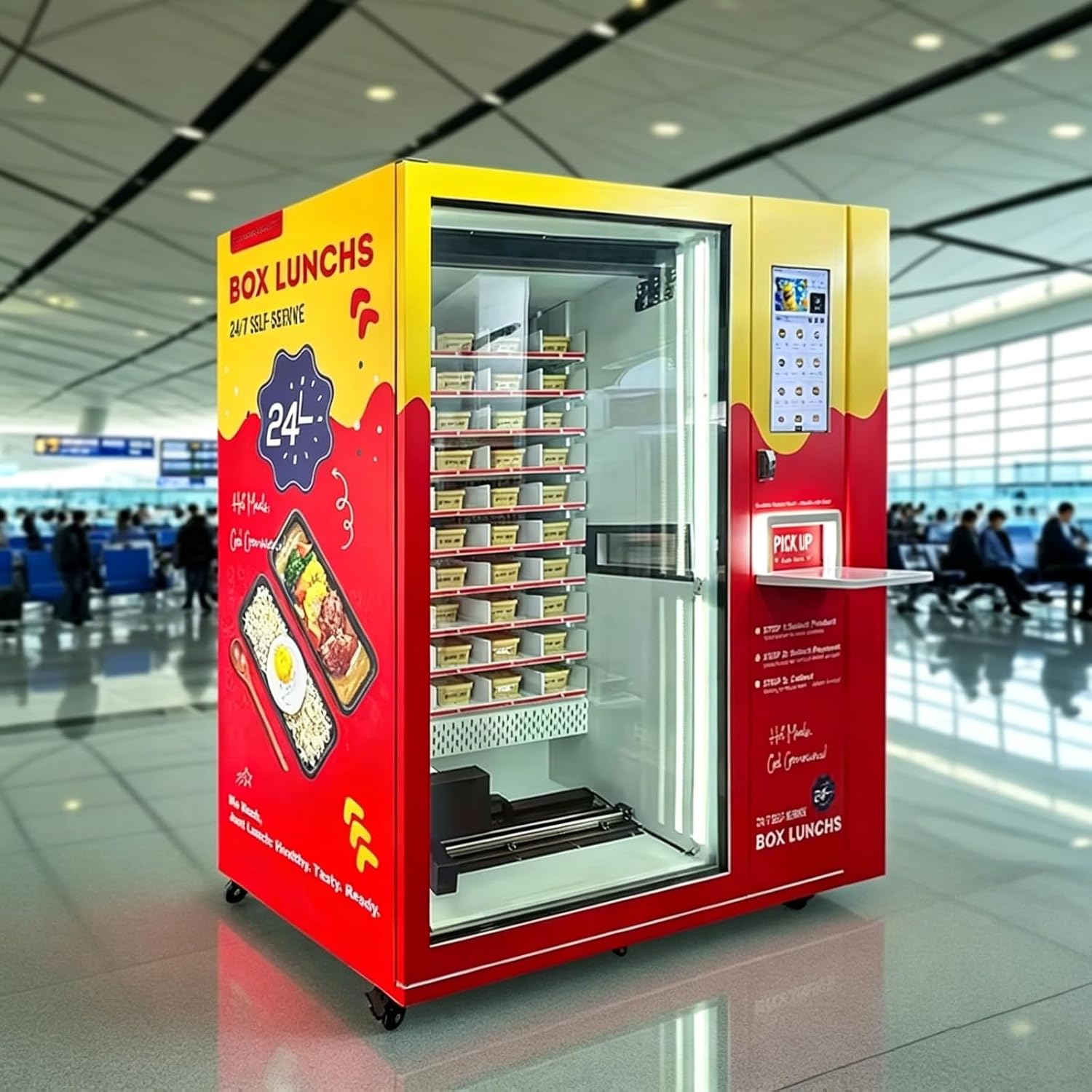 Fresh Meal Vending Machine Hot Food Dispenser Smart Commercial Unit