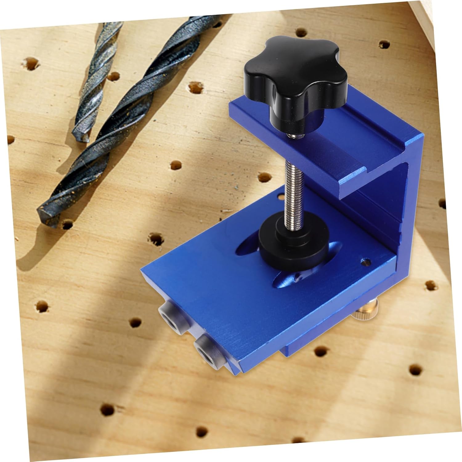 Pocket Hole Locator Kit Portable for Woodworking Adjustable 15 Degree Angle Comprehensive Carpentry Tools Set Clamps and Bits Random Color