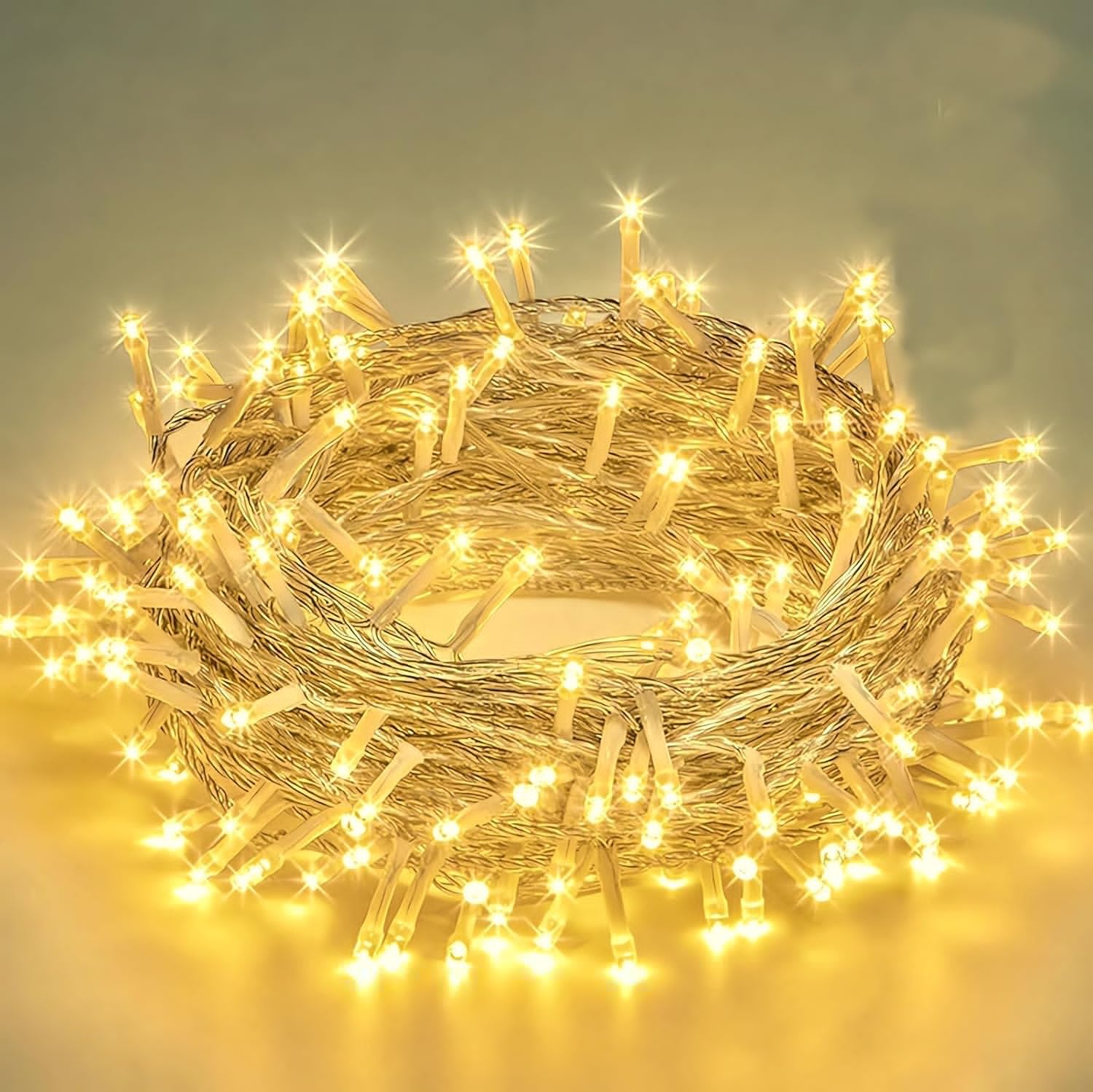 Annefly 10M Fairy Lights Battery Operated Waterproof Fairy Lights LED Outdoor String Lights 8 Lights Modes with Remote for Christmas Indoor Outdoor Home Bedroom Garden Decoration (80LED)