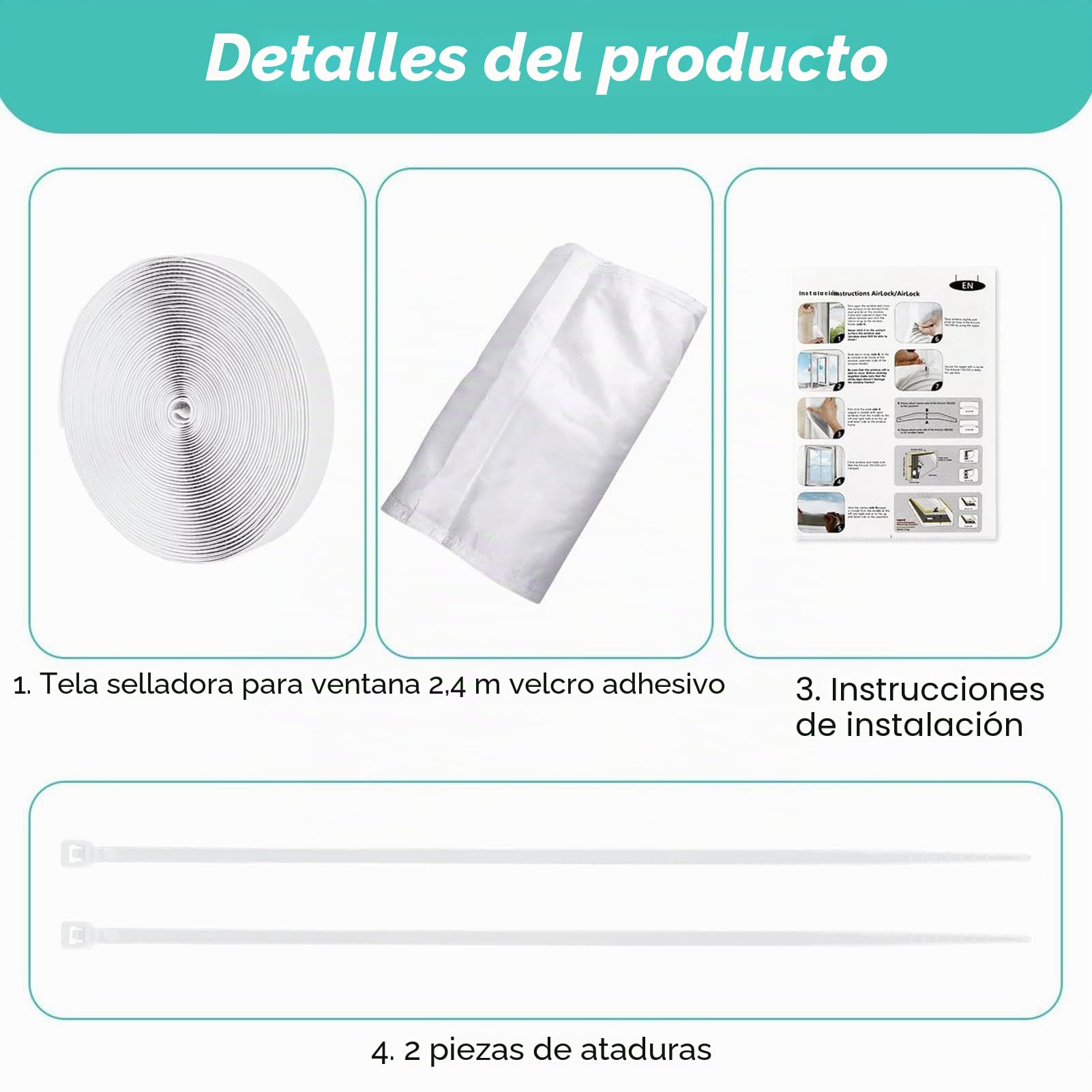 Kit de sellado de aire acondicionado para ventana, resistente al agua, sin taladrar, protector de ventilación de CA, carcasa de tela portátil para el hogar, dormitorio, apartamento, alquiler, hotel