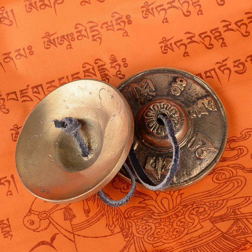 Tingsha Tibetano Per Meditazione - Campane 5cm Con Simboli Della Fortuna - Foto 10