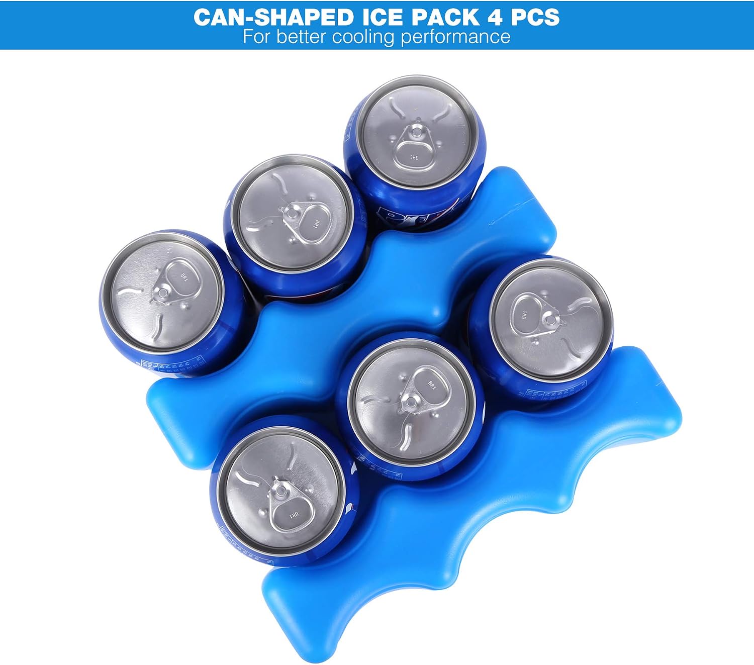 REDCAMP Reusable Ice Pack for Coolers, 2/4 PCS Long Lasting Freezer Packs for Lunch Box Picnic Camping Beach