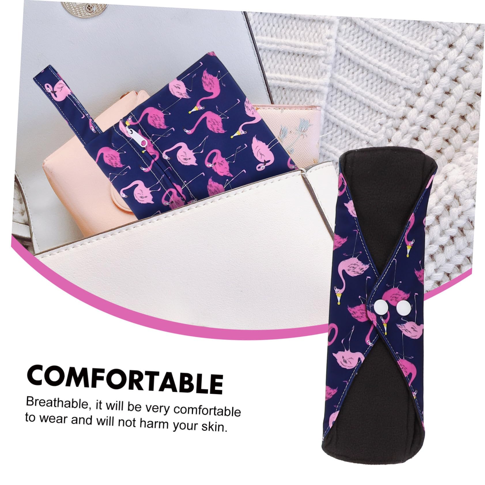 1juego Compresas Menstruales Reutilizables Lavables Para Mujeres De Almohadillas Femeninas De Almacenamiento Accesorio Conveniente Para Menstruación y Postparto