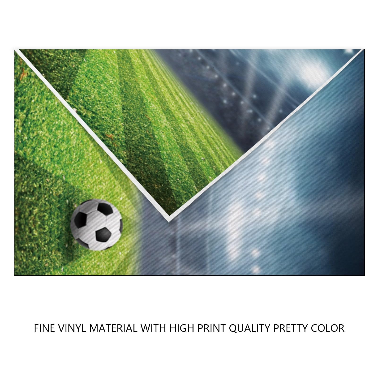 BELECO 2.1x1.5m Sfondo in tessuto per prato verde erba, stadio di calcio, campo da calcio, gioco sportivo, sfondo per decorazioni per feste, studio fotografico