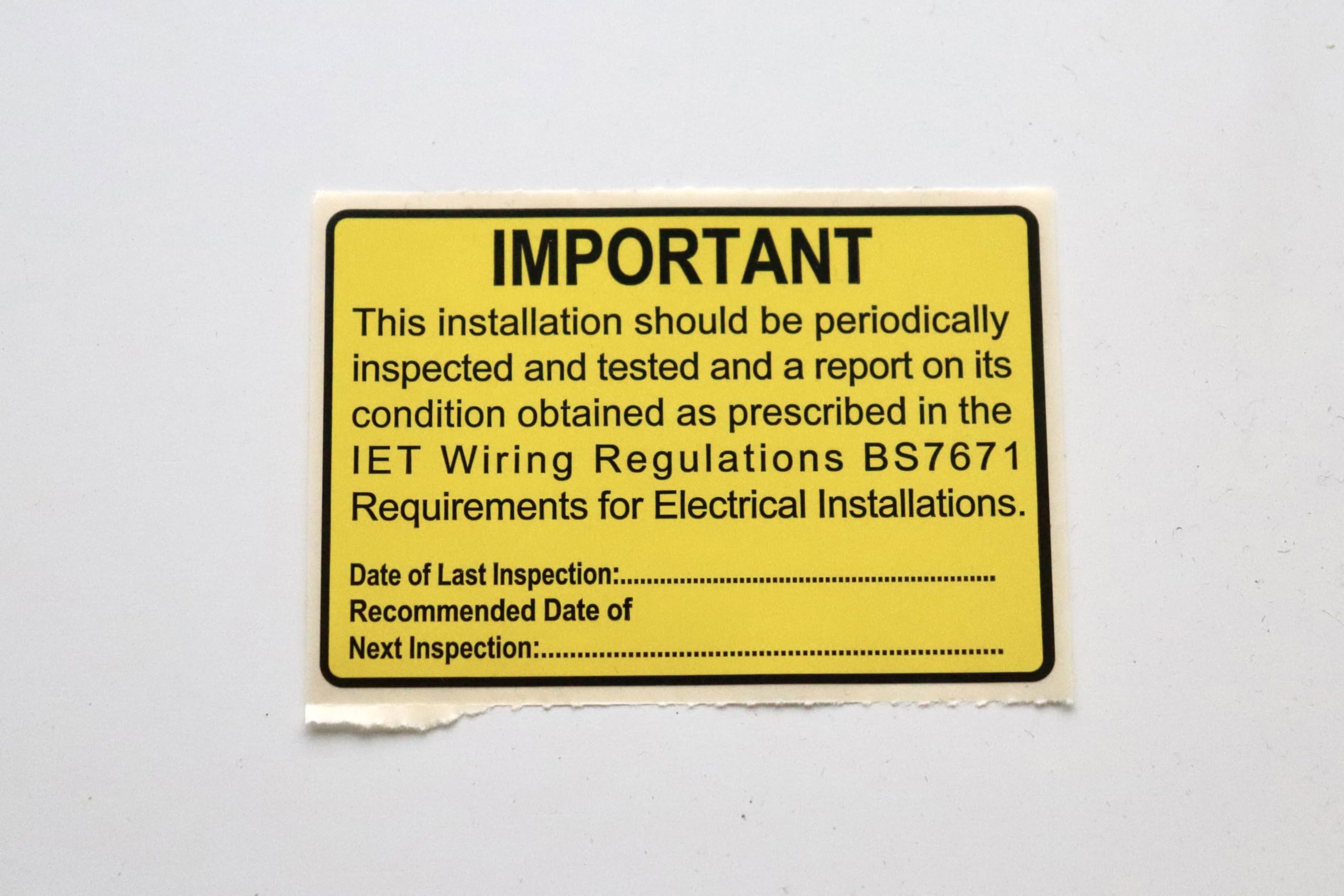 Electrical Safety Periodic Inspection Test Labels BS7671 | 76 mm x 51 mm | 25 x Self-Adhesive Labels | Permanent Adhesive