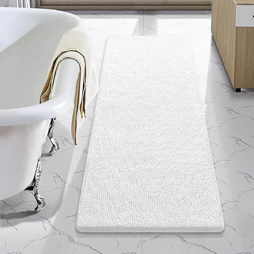 Miniatura 60 de LOCHAS - Tapete peludo, lavable, antideslizante y absorbente de 24 x 17 pulgadas, para baño, bañera o ducha, afelpado, de felpilla, suave, color