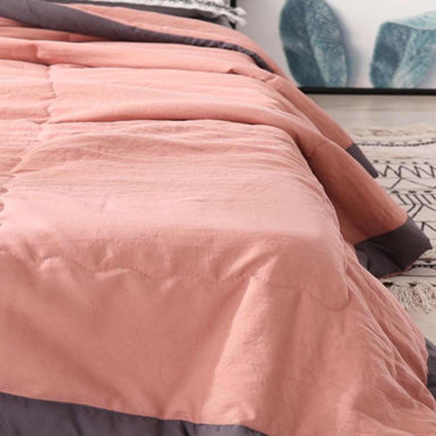 Cooling Comforter - 55x78in Cooling Quilt, Summer Blanket, Soft Cotton Blanket, Versatile Cooling Quilt - Hot Sleeper Night Sweats for Individuals, Couples, and Kids