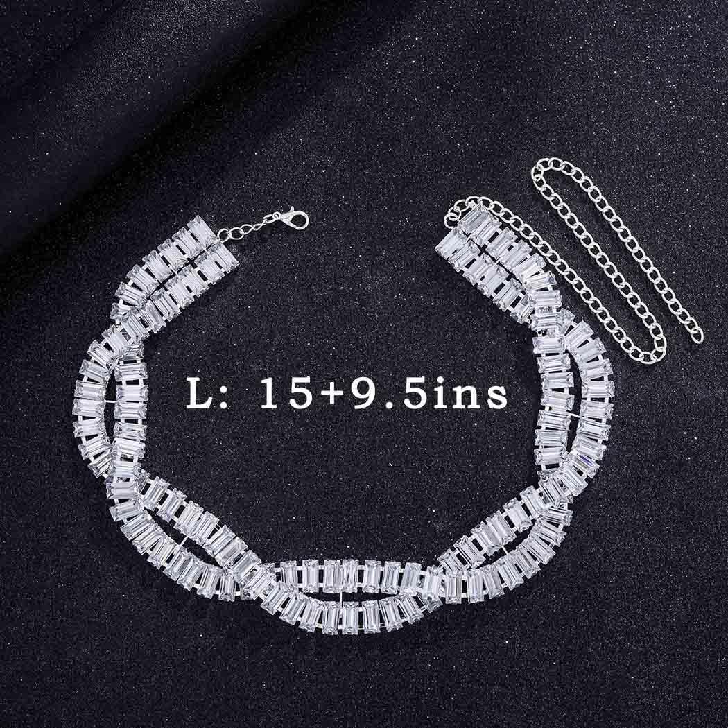 CanB Rhinestone Choker Necklace Crystal Necklace for Women Cute Necklaces Chain - Image 6