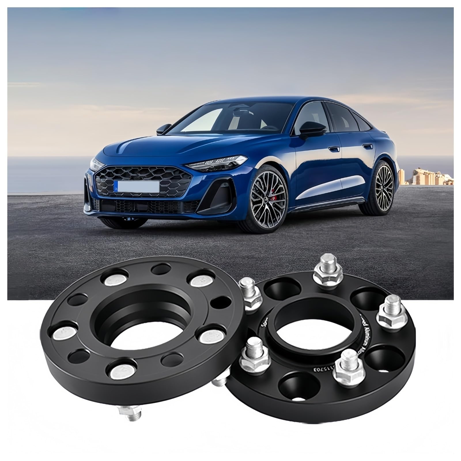 Entretoises de roue en aluminium forgé, adaptateur moyeu, 2 pièces, pour Audi A4 PCD 5X112 CB 66.6 M14X1.5 Entretoises de roue