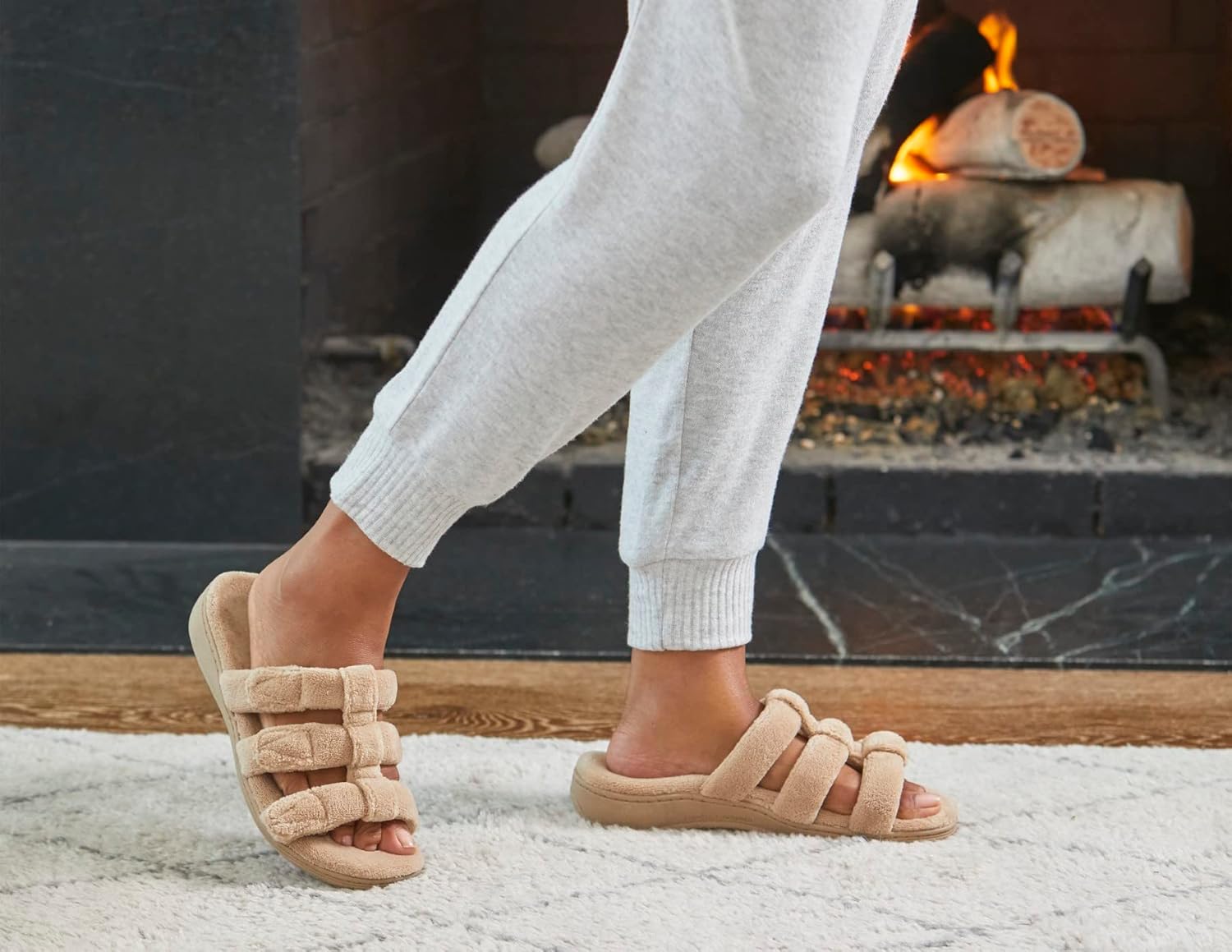 Vionic Adjustable Open-Toe Slipper with Orthotic Arch Support - Indulge Snooze - Image 2