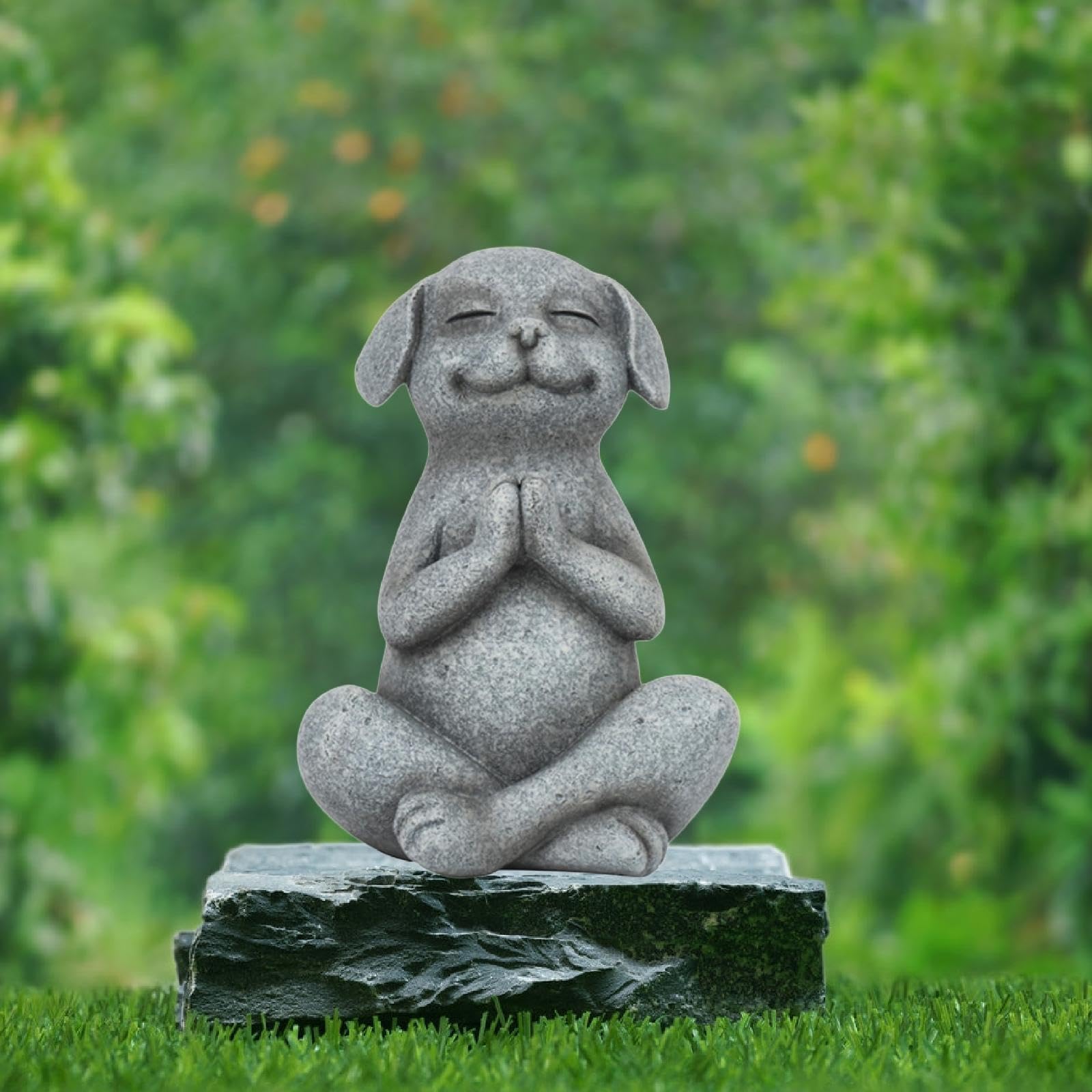 Statuetta Decorativa da scrivania - Statua Artistica, Statua di Cane in Meditazione, Scultura di Animali, Statuetta da Tavolo a Forma di Cane, Regalo per Il Soggiorno, Ornamenti in Resina a Forma di