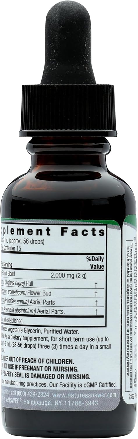 s Answer Bla Walnut and Wormwood 30mL 200mg. Extract, Liquid,