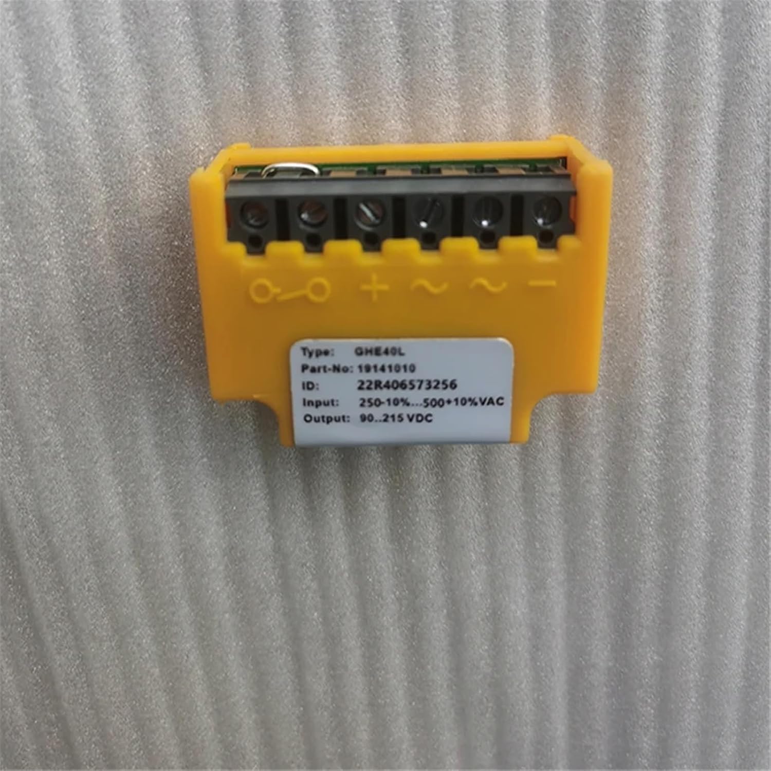 GHE40L/GVE20l rectifier 19141010 200-10% 480VAC 90 215VDC(GVE20l)