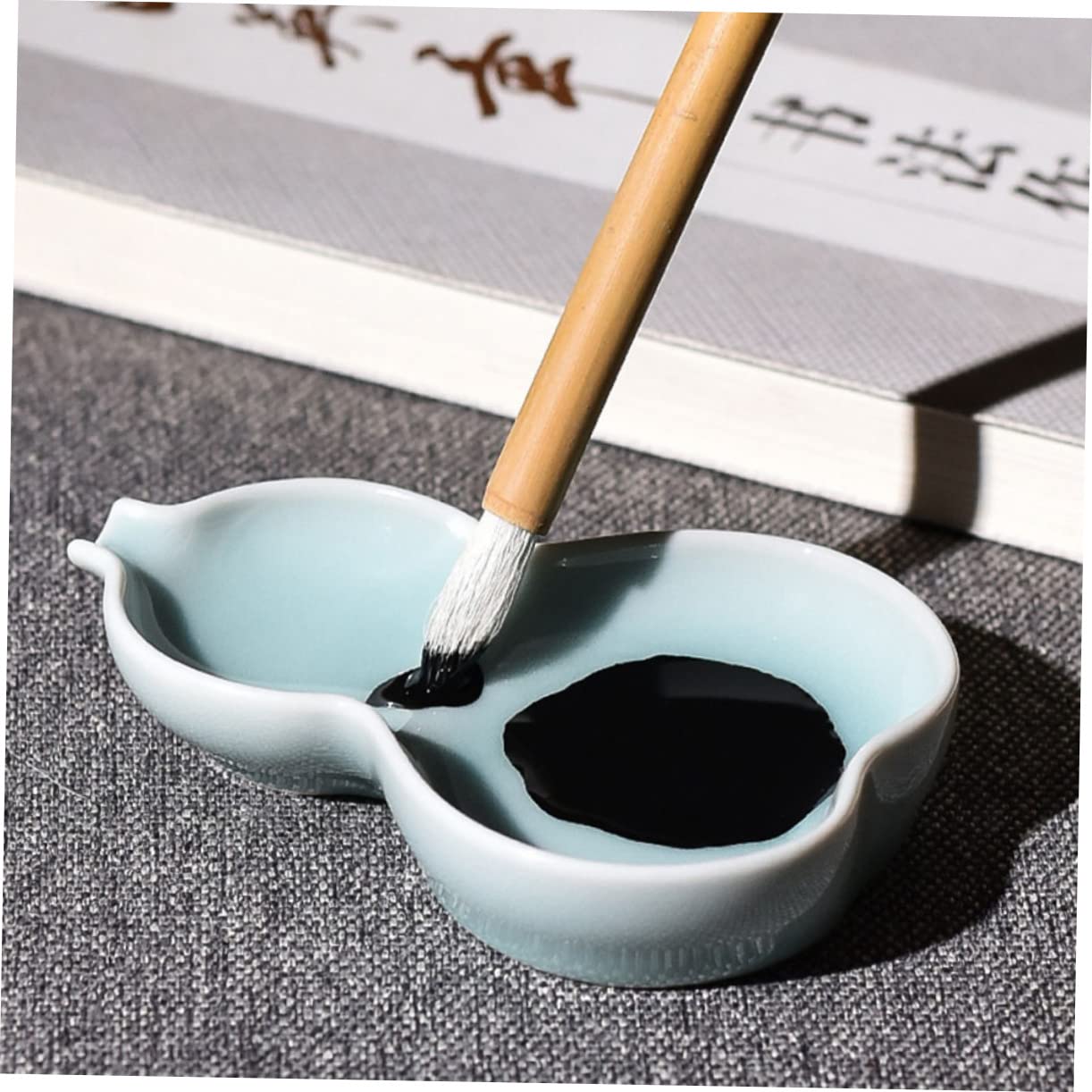 LALAFINA 3stücke Gourd-förmige Tintenplatte Für Kalligraphie Multifunktionale Wasser Und Tintenbehälter Eleganter Pinselhalter Für Chinesische Kalligrafie Und Tuschmalerei