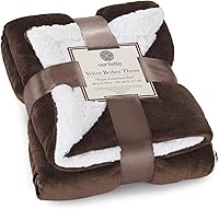 Vista 77 de Genteele Manta de Tiro Sherpa Súper Suave Reversible Ultra Lujosa de Felpa, 40 x 50 pulgadas, Negro/Gris