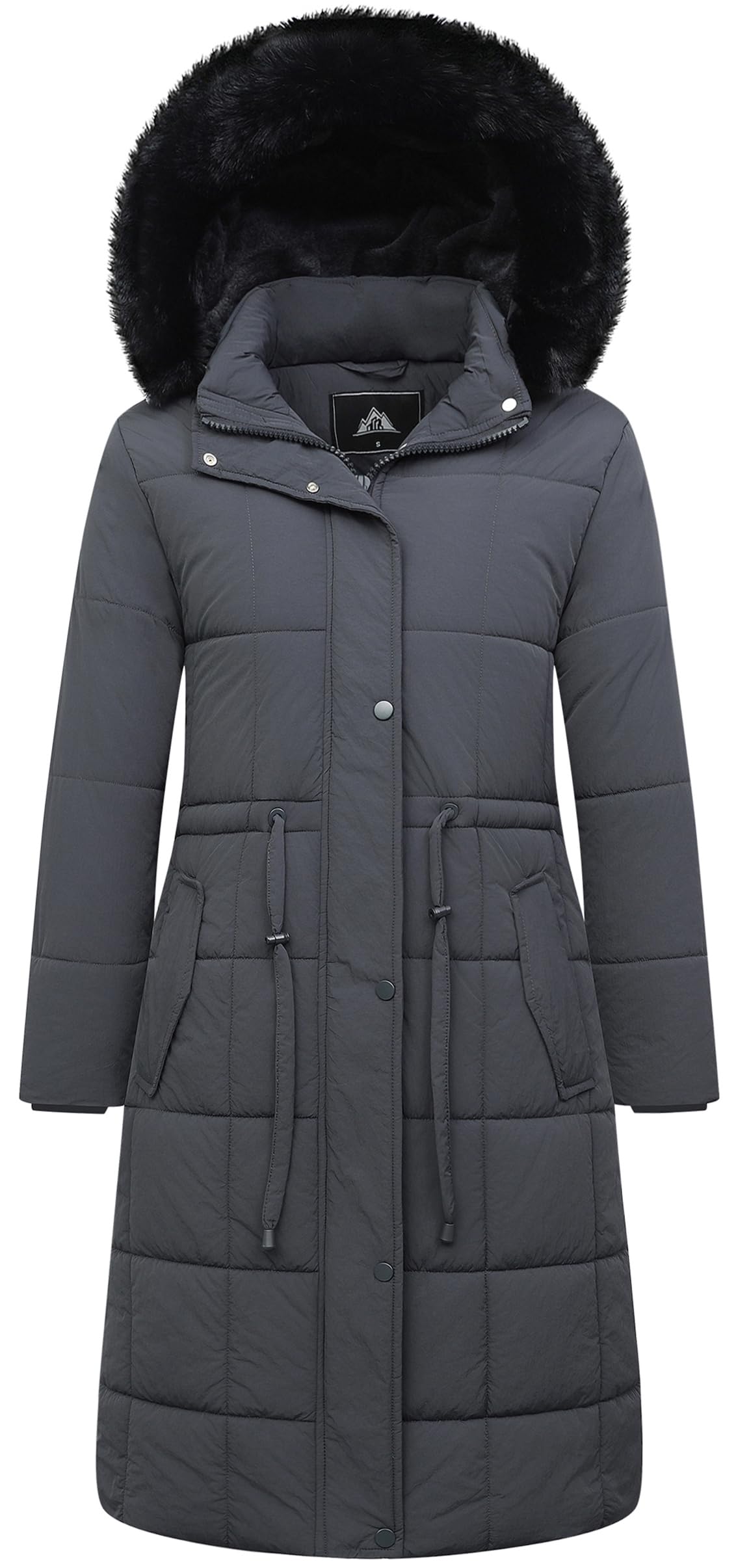 GOLDLADIES Women's Winter Coat Long Waterproof Parka Snow Winter Jacket | Windproof Warm Winter Jacket with Hood, Heavy Duty Cold Weather Outerwear for commuting and outdoor activities
