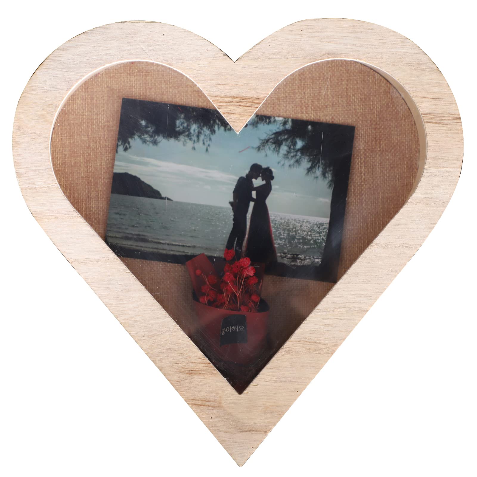 Buy BECTSBEFF 11x11 Heart Shadow Box, Wedding Shadow Box Frame with Door, Wood Shadow
