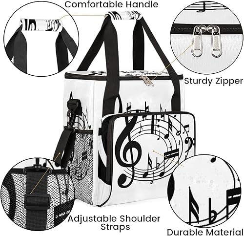 Miniatura 6 de Bolsa de transporte para cafetera de notas musicales abstractas para Keurig K-Mini o K-Mini Plus K-Cup Pods Almacenamiento portátil Cafetera Bolsa