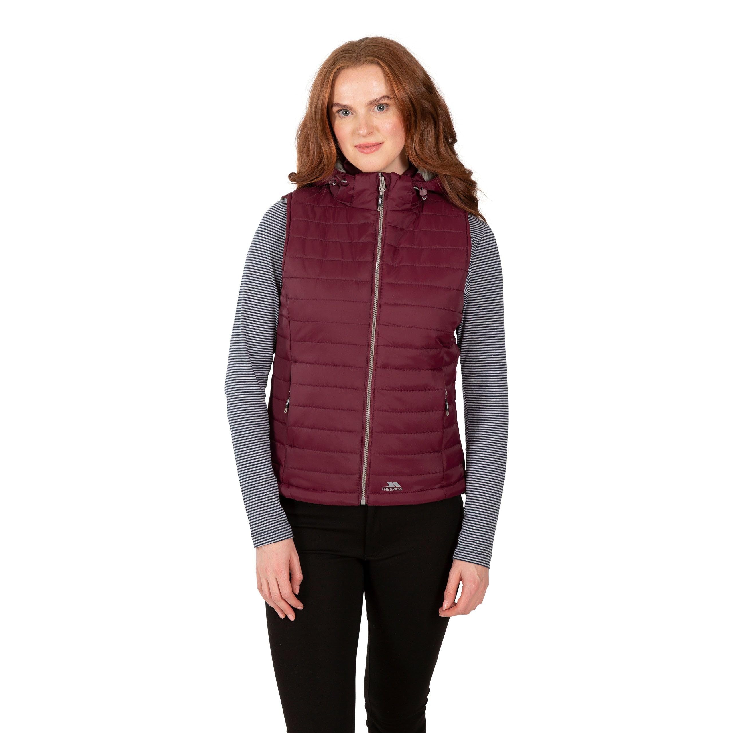 Trespass Women's Purple Hooded Padded Gilet Aretha Xxxl