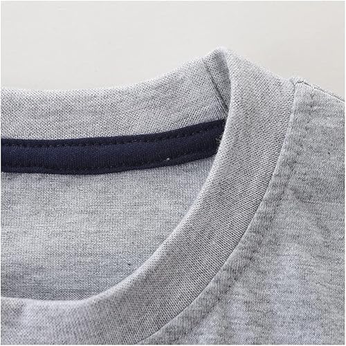 Miniatura 4 de GFQLONG Paquete de 3 camisetas de algodón de manga corta para bebés y niños pequeños, ropa con estampado de dinosaurios, conjunto