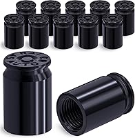 Vista 29 de Tapas de válvula de neumático deportivo, 4 unidades, antirrobo, universales, aluminio, cilindro elíptico con junta tórica, para automóviles