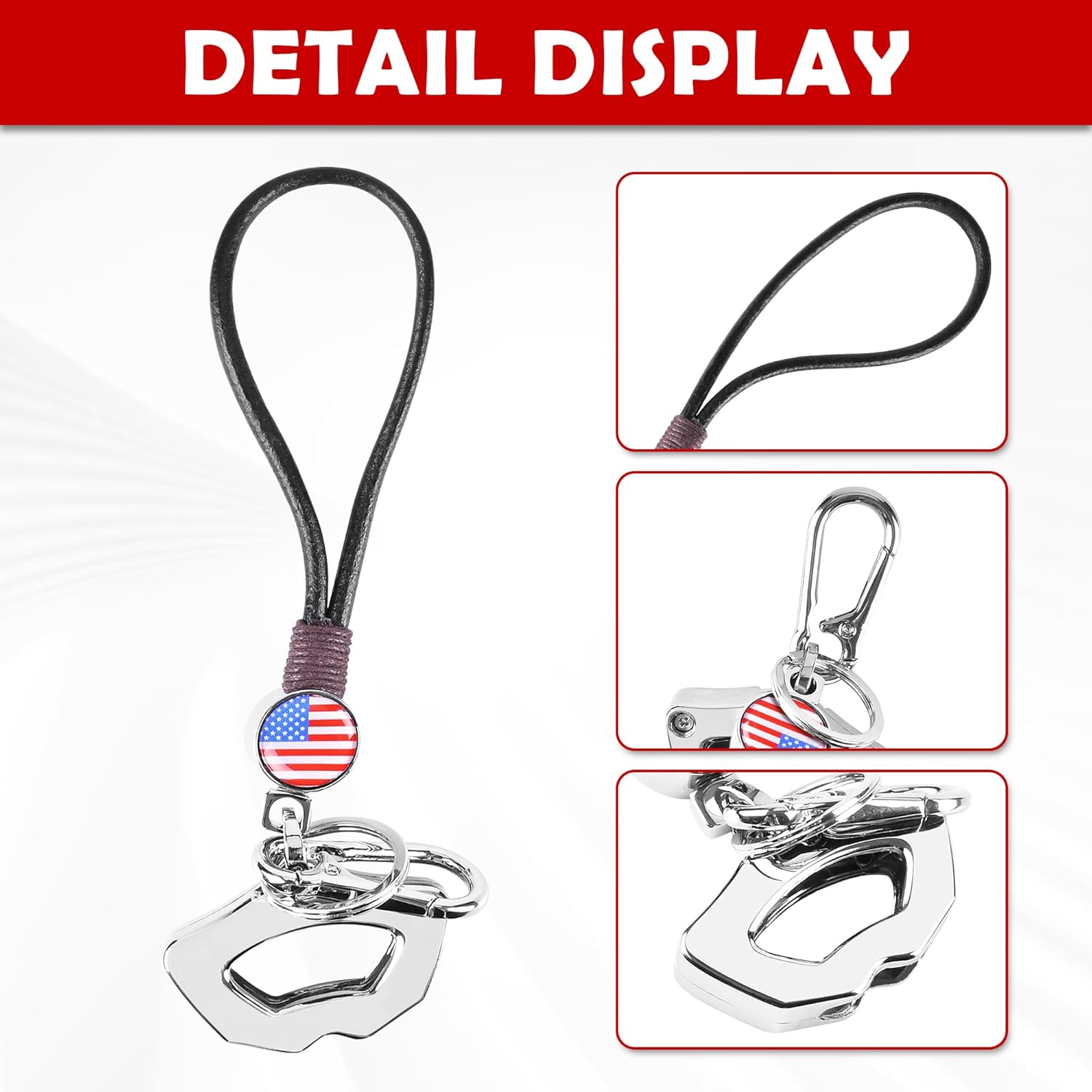 Gothic Skull Style Front Wheel Axle Nut Covers Caps Chrome w/Us Flag Key Fob Holder Key Shell Cover For Can Am Spyder Series Accessories
