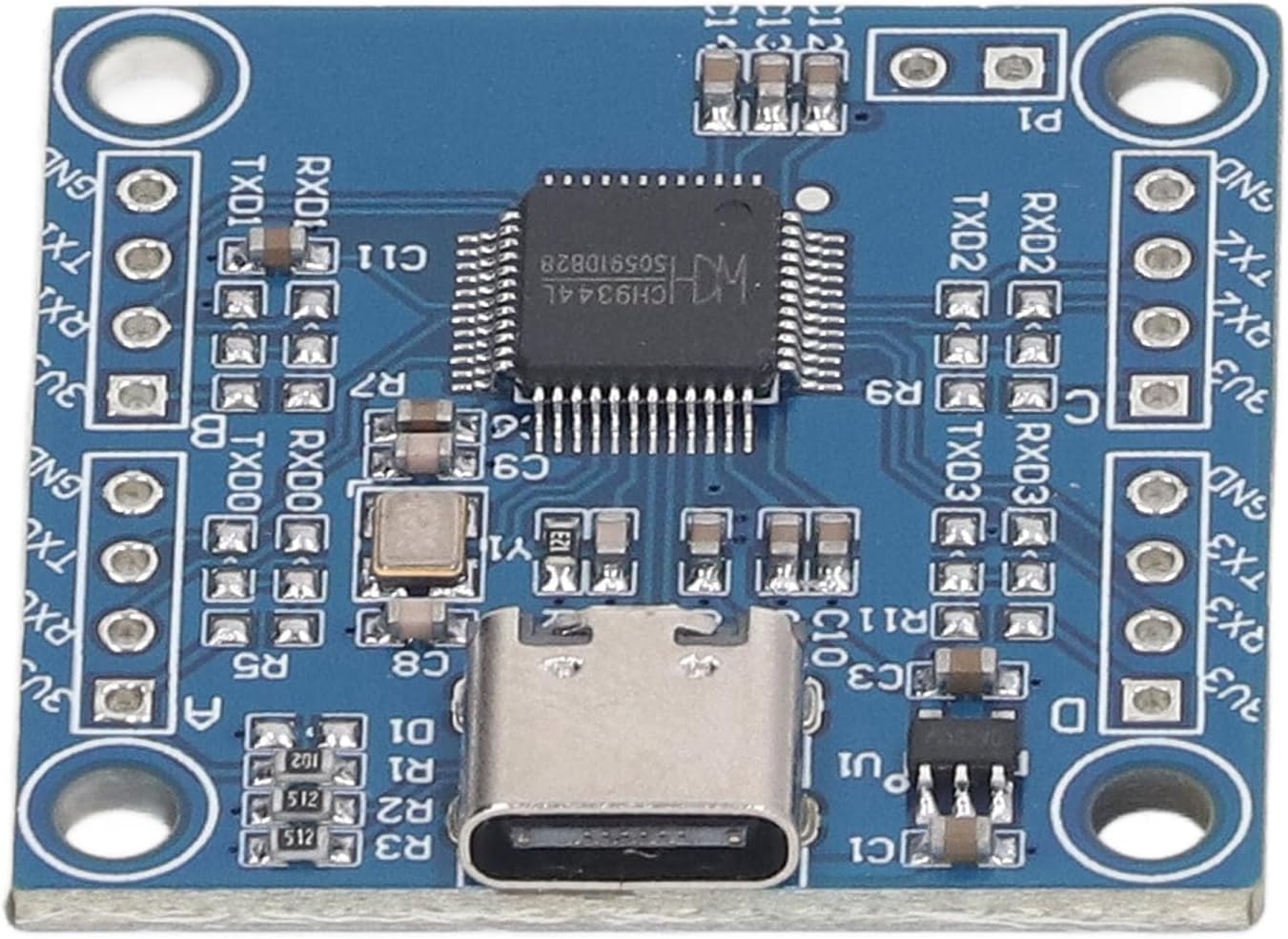 10PCS Pack of USB to 4 Way TTL Module CH9344 12Mbps Baud Rate UART Serial Port Module UART Transceiver 3.3V