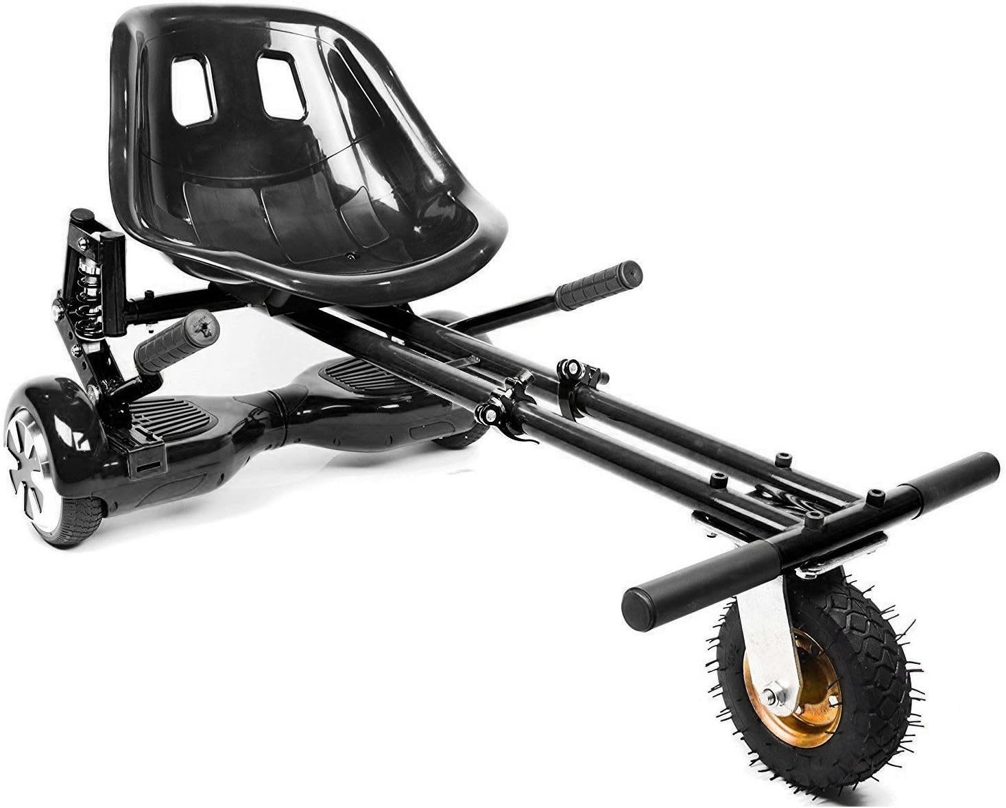enyaa Suspension HoverKart Seat Attachment for Hoverboards Cart Seat - Fits 6.5 8 & 10 Inch Hoverboards with Adjustable Straps - Turn your Hoverboard into a Segway Go Kart
