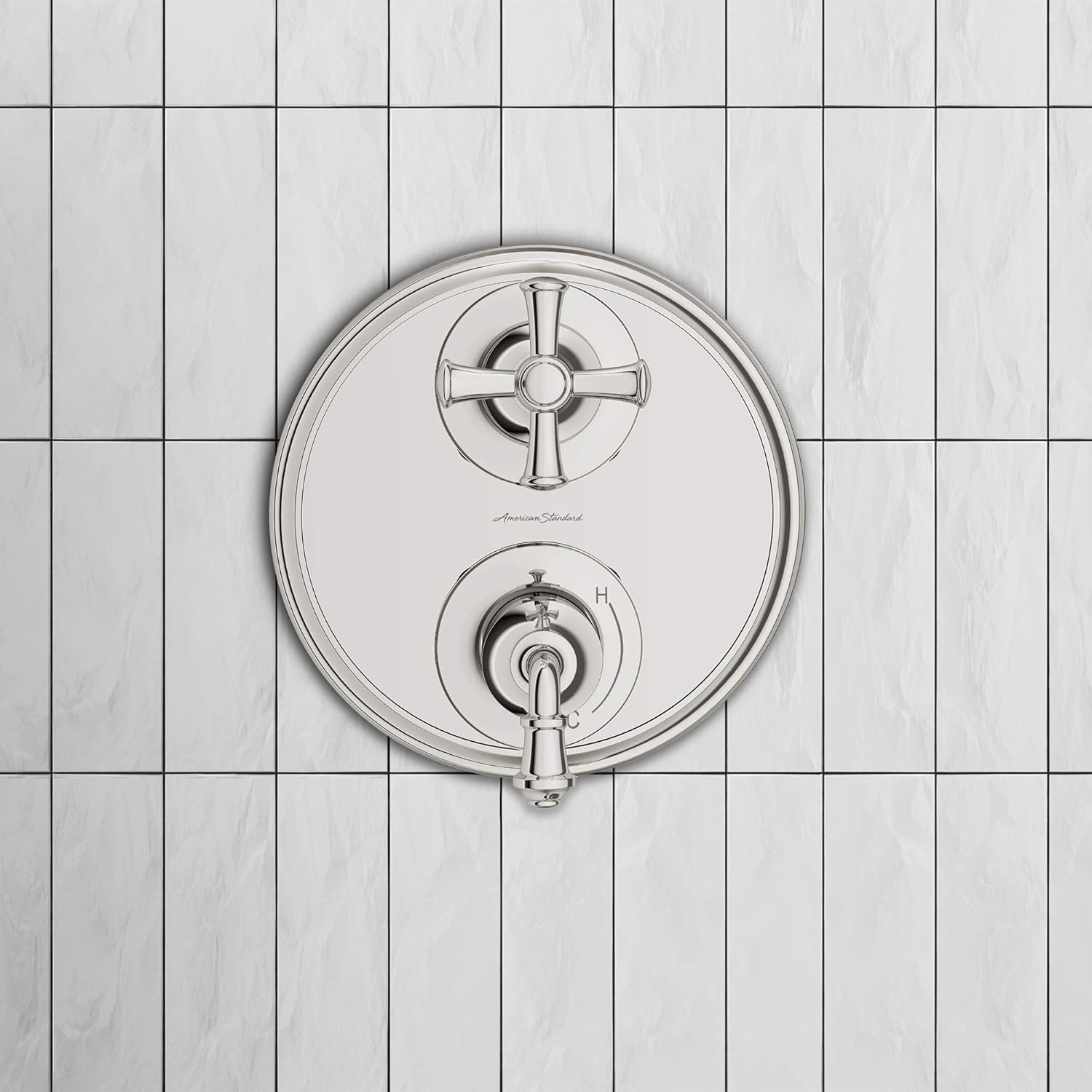 American Standard TU052740.013 Delancey 2-Handle Integrated Shower Diverter Trim Only, Polished Nickel