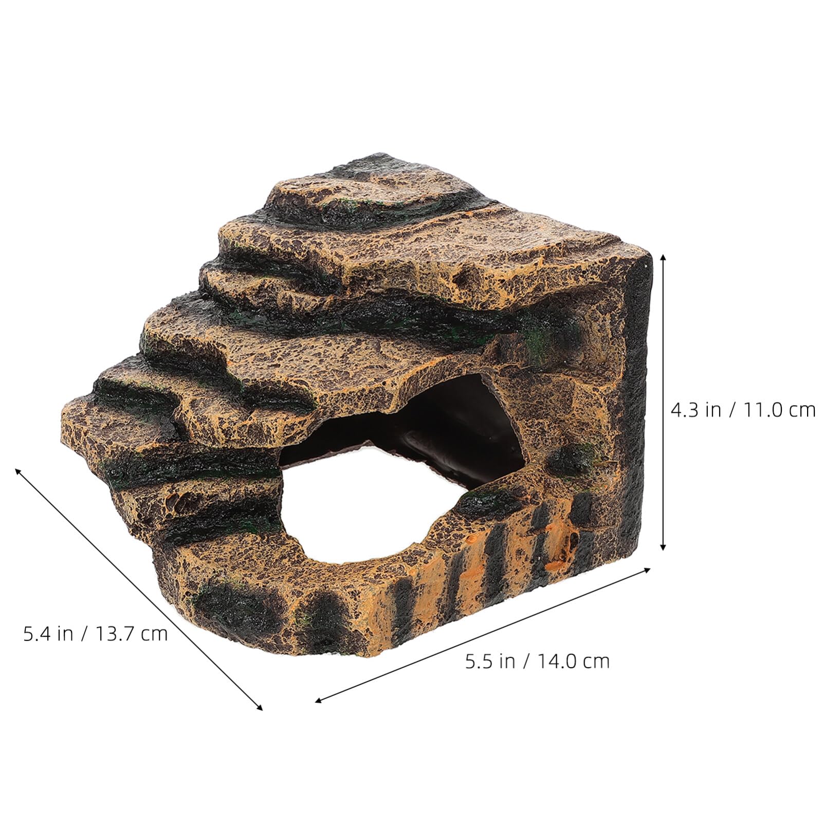 HANABASS Piattaforma Basking per Tartarughe in Resina Piattaforma di Arrampicata E Riposo per Rettili Accessorio Decorativo per Acquario Giardino Roccioso