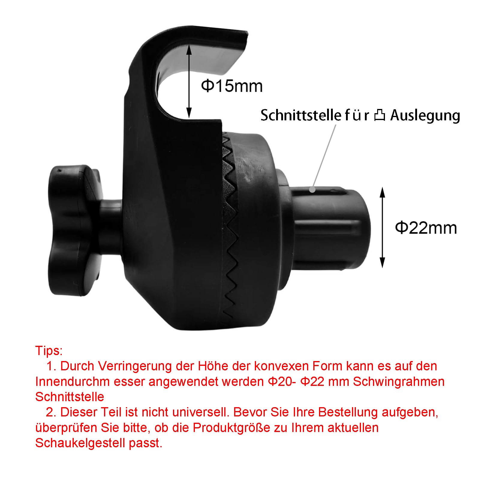 Raccordi in plastica per altalena da giardino (SPF004) per il fissaggio di telai a dondolo, staffa a baldacchino di ricambio (1)