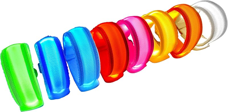 KIRALUMI 8 Pack Multicolor LED Light Up Bracelets, 3 Light Modes | Concert accessories, festival essentials, glow in the dark party supplies; adjustable fit for older kids, teens and adults