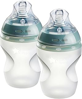 Tommee Tippee Natural Start Anti Colic 9 oz BPA Free Silicone Baby Bottles, 0+ Months, Silicone Feels Like Mother's Skin, ...