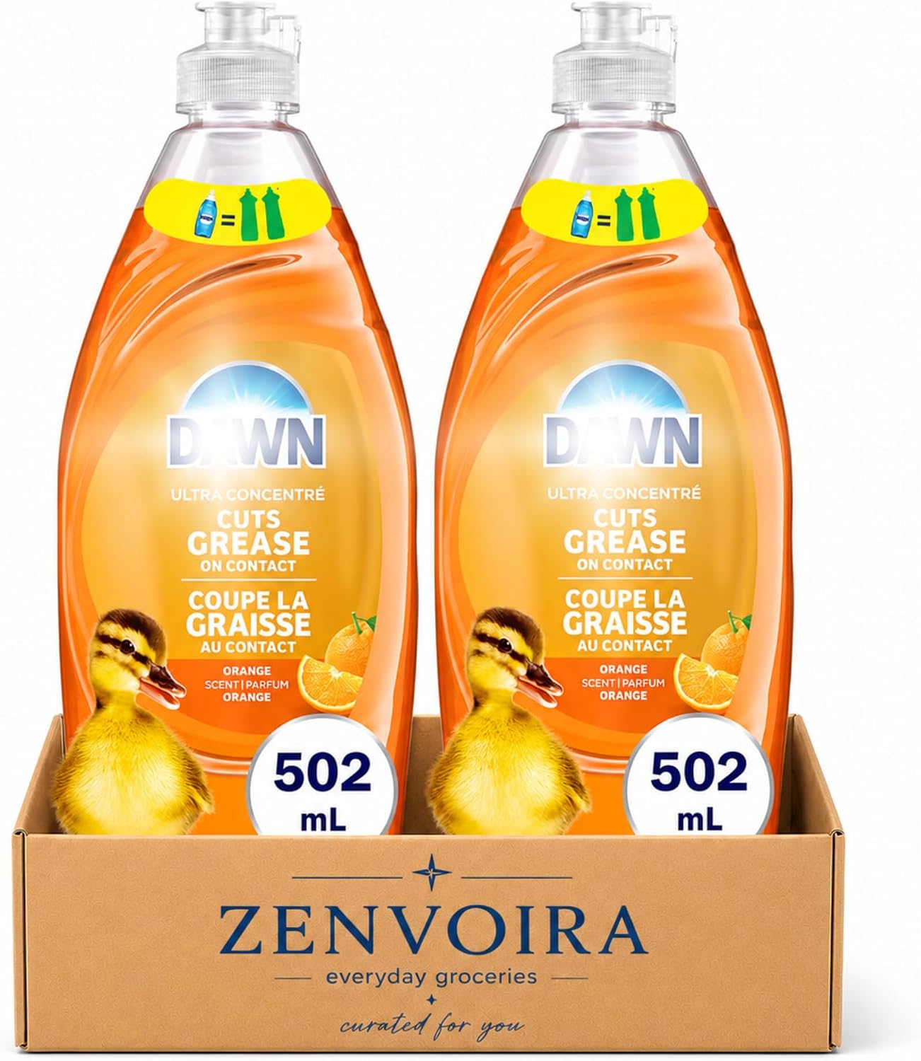 Dawn Ultra Dish Soap Dishwashing Liquid Orange 502ML-2 Ct
