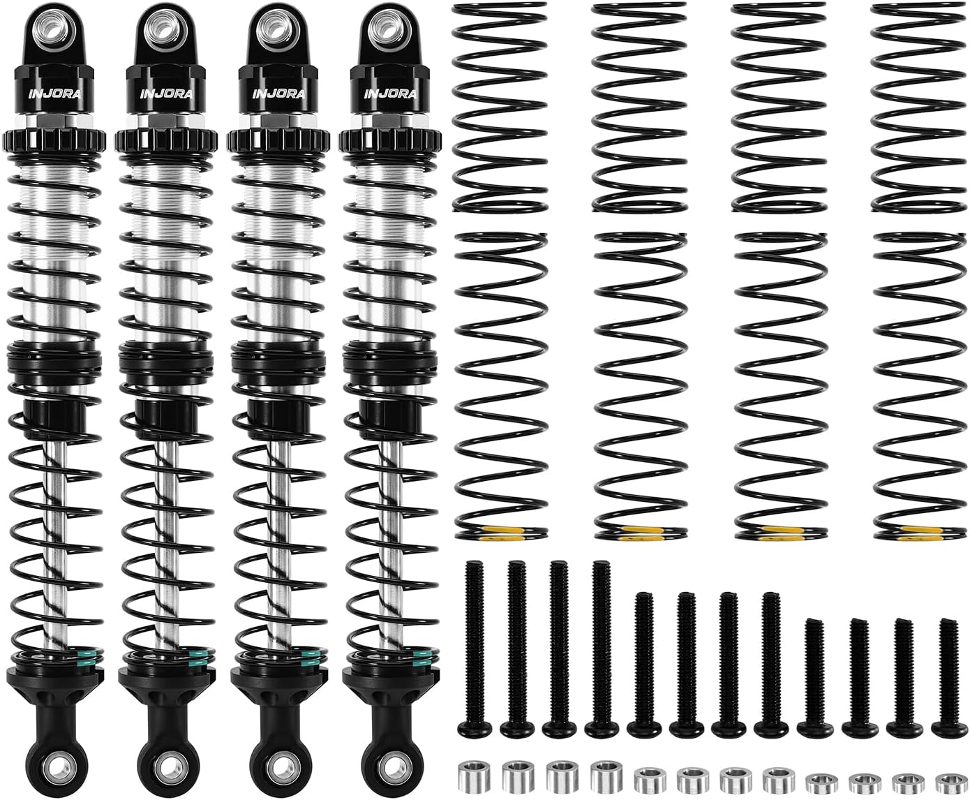 INJORA DRX 110mm Dual-rate Spring Oil Shocks for TRX4 SCX10 1/10 RC Crawler