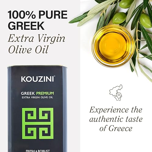 Miniatura 2 de Kouzini Greek Premium Extra Virgin Olive Oil, 3 Liter Tin, Cold Pressed, Single Origin, Rich Flavor & Aroma