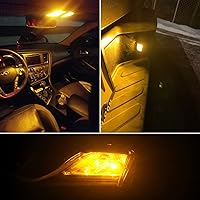 Vista 7 de PHINLION 194 foco LED amarillo ámbar súper brillante 168 2825 2827 T10 W5W miniatura focos LED de repuesto para luces de interior de coche, domo